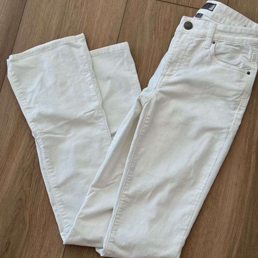 Kut from the Kloth Women's White Flare Leg Corduroy Jeans - Size 00 Tall